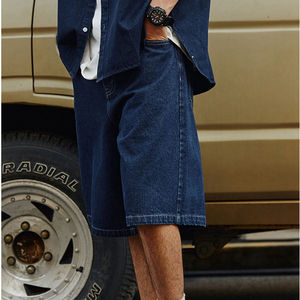 Pantalones cortos de mezclilla de retales de alta calidad para hombre de verano al por mayor, pantalones cortos transpirables de algodón hechos a medida para exteriores - Product Image 6