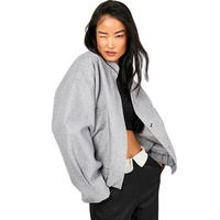 Nouvelle conception OEM ODM, veste bomber d'hiver en laine/cachemire, respirante, écologique, séchage rapide, streetwear, veste légère pour femmes