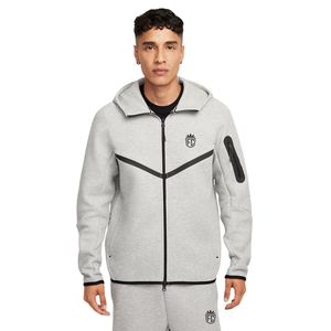 Veste à capuche zippée intégrale en polaire pour homme, gris chiné, légère, chaude, vêtements de sport d'entraînement, broderie de qualité supérieure - Product Image 3