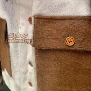 Stylish Cowboy Style <b>Men's</b> Custom Cowhide <b>Leather</b> <b>Trucker</b> <b>Jacket</b> with Stand Collar Hooded Design Winter Ready - Product Image 4