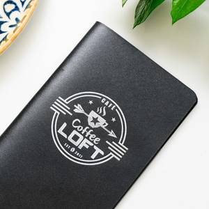 Portapapeles de cuero de lujo con solapa de seguridad, logotipo personalizado en relieve y RFID opcional para uso en restaurantes - Product Image 6