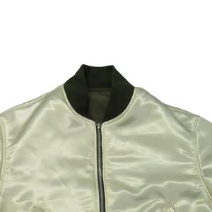 Chaqueta Bomber Personalizada con Logotipo Frontal para Hombre, Cuello Alto, Ligera, Cortavientos, con Ribetes en Contraste, Estilo Casual Varsity - Product Image 2