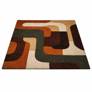 Hand Tufted Wool/Silk Eco-Friendly Pet-Friendly Modern Abstract Carpet Contemporary Geometric Design Area <b>Rug</b> - Product Image 1
