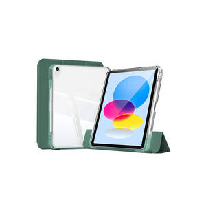 Étui pour iPad Mini Netzy 2022, magnétique, détachable, avec coussinets d'air, coque arrière coulissante, blanc, certifié ROHS, matériau PU - Product Image 1