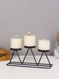 Portavelas de Metal Morado con Diseño de Pergamino, Centro de Mesa de Lujo para Bodas, Decoración Moderna para el Hogar, Adorno de Escritorio, Acabado Artístico de Hierro - Product Image 3