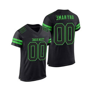 100% polyester personnalisé classique Maillot de football américain Fabricants Respirant Mesh Sublimation Street Shirts Maillot d'équipe - Product Image 4