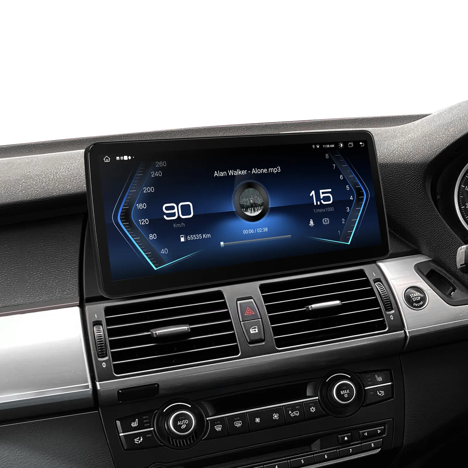XTRONS Radio Android 12.3 inci, Radio Android 13 8Core 64GB layar Carplay 4G LTE Android Auto Estereo untuk mobil BMW X5 E70 X6 E71