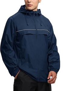 Veste coupe-vent pour homme de haute qualité, personnalisée, avec fermeture éclair, légère, avec logo, en polyester, vestes coupe-vent pour homme - Product Image 6