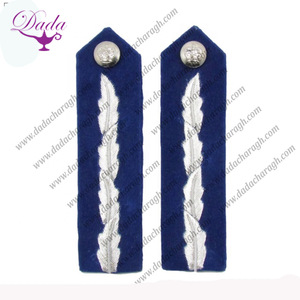 Bullion Wires Custom Made Generals No 1 Dress Oakleaf Gorget Green Épingle de sûreté brodée attachée - Product Image 4