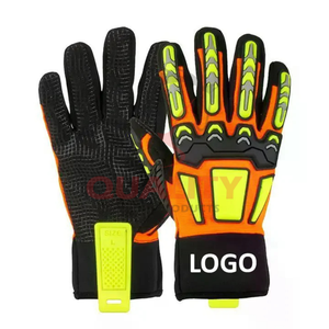 Durable <b>safety</b> gloves with textured palm coating enhance grip stability and hand <b>safety</b> for warehouse and manufacturing tasks - Product Image 1