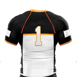 Ensemble d'uniformes de rugby de haute qualité Nom de l'équipe personnalisé Conception de vêtements de sport à séchage rapide Nouveau maillot d'impression sublimé - Product Image 4