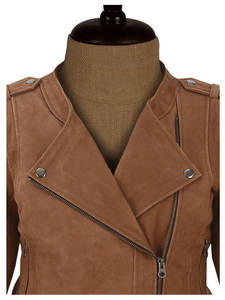 2025 arrivée femmes conception couleur bloc Blazer manteau en cuir véritable veste personnalisée de haute qualité hommes veste en cuir en gros - Product Image 3