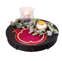 Napperon perlé luxueux sur le thème des fruits tapis de chargeur brodé conception de grenade pour la maison hôtels salle à manger décor de Table de fête