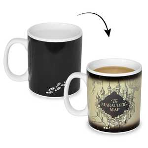 Taza Térmica de Cerámica XL de Harry Potter, Diseño Vintage del Mapa del Malandrín, Sensible al Calor, Apta para Lavavajillas y Microondas, con Tapa, para Fans - Product Image 2