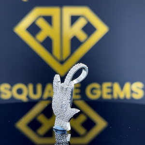 สร้อยคอจี้ตัวอักษรแฟชั่นประดับเพชรโมอิสซาไนต์ VVS แบบ Iced Out สไตล์แร็ปเปอร์ พร้อมสร้อยคิวบาลิงค์ - Product Image 3