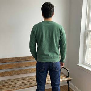 Sudadera de invierno para hombre estilo universitario de los 90, con estampado de letras universitarias desgastadas, de algodón grueso, cuello redondo, ecológica - Product Image 3