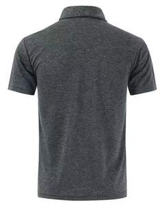 Polo pour homme gris anthracite, logo personnalisé, respirant, polyester et coton piqué, manches courtes, uniforme d'entreprise, usage au bureau, haut - Product Image 2