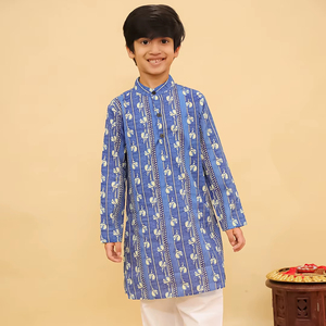 Ethnic Indian Boys Kurta <b>Pyjama</b> Set Kids Traditional Cotton Wedding Festival Wear in India Traditional Ethnic - Product Image 1