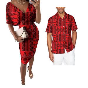 Conjuntos Familiares a Juego, Vestido Ajustado y Camisa Hawaiana para Hombre, Fotos Familiares Elegantes - Product Image 3