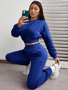 Haute qualité Designer décontracté deux pièces ensemble pour femmes manches courtes hauts et pantalons nouveauté ensembles de jogging - Product Image 5