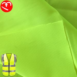 ผ้าถักโพลีเอสเตอร์100% ผ้า <span class=keywords><strong>HIV</strong></span> สีเหลืองระบายอากาศได้ดีสำหรับเสื้อกั๊กใส่ทำงานเครื่องแบบเครื่องป้องกัน PPE - Product Image 1