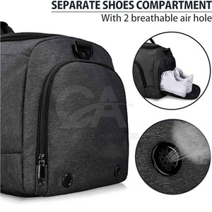 Sacs de voyage bon marché d'usine sac de sport de couleur personnalisée unie sacs de voyage de sport personnalisé d'usine - Product Image 6