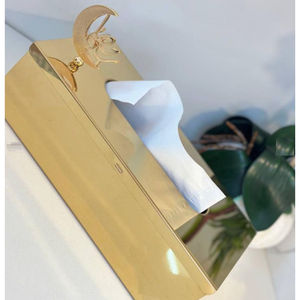 Boîte à mouchoirs de table design fantastique en métal martelé, porte-mouchoirs pour le bureau, organisateur de bureau, porte-serviettes, best-seller - Product Image 5