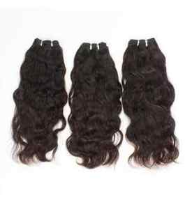 Precio al por mayor, cabello humano virgen sin procesar 100%, cabello Remy virgen indio, paquete de cabello estilo ondulado Natural para mujeres - Product Image 3