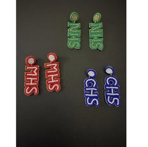 Pendientes de cuentas de semillas hechos a mano únicos para mujer, ligeros, estilo bohemio chic. - Product Image 1