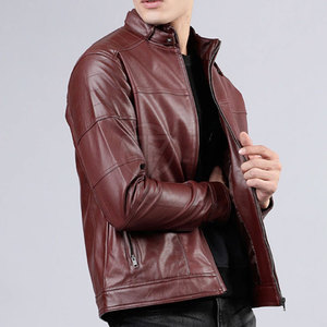 Chaqueta de Invierno de Cuero Vacuno para Hombre, Logotipo Frontal, Ecológica, Transpirable, Ligera y Resistente al Viento - Product Image 4