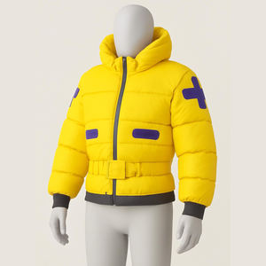 Veste d'extérieur matelassée isolée d'hiver à capuche avec coque imperméable respirante Logo avant écologique - Product Image 1