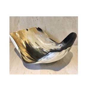 Cuenco de cuerno de búfalo de lujo hecho a mano, la mejor calidad, cuerno, ensalada, mezcla de alimentos, cuenco para servir para mesa, fiesta, vajilla, cuenco de cuerno - Product Image 1