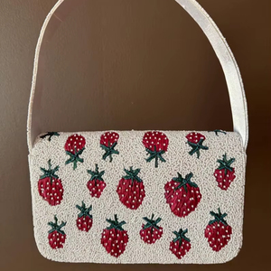 Bolsa de Mano con Cuentas Bordadas a Mano de Moda, Monedero con Cuentas de Cuerno de Diseño, Bolsa de Cuentas con Diseño de los Texas Longhorns para el Día del Partido, Bolsos de Noche - Product Image 1