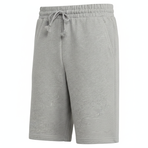 Shorts de sport décontractés en coton gris pour hommes, taille élastique avec cordon de serrage, en molleton, coupe ample, pour la gym, la course et la plage en été - Product Image 2