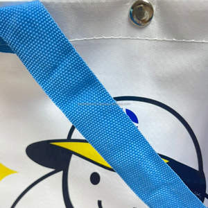 Venta al por mayor ECOBAG VINA logotipo personalizado impreso mango tejido mediano bolsas de la compra buena calidad tamaño estándar hecho en Vietnam - Product Image 6