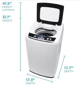 เครื่องซักผ้าไฟฟ้าแบบฝาบน พกพาได้ ขนาด 6.6 ปอนด์ ความจุสำหรับการซัก 5 รอบ - Product Image 4