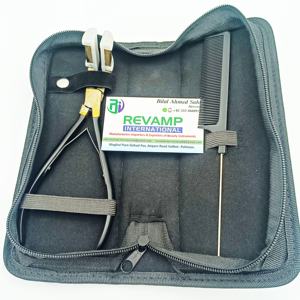 Kit de pinces d'extension de cheveux Micro Link de haute qualité ruban de presse en acier inoxydable durable de marque privée au peigne pour cheveux humains - Product Image 1