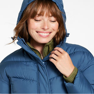 เสื้อแจ็คเก็ตขนเป็ดสำหรับผู้ชาย เสื้อโค้ทฤดูหนาวน้ำหนักเบาพิเศษ มีฮู้ด เสื้อพัฟเฟอร์แบบมีซับใน เสื้อโค้ทแบบพับเก็บได้ ระบายอากาศได้ดี สำหรับผู้หญิงและผู้ชาย - Product Image 2