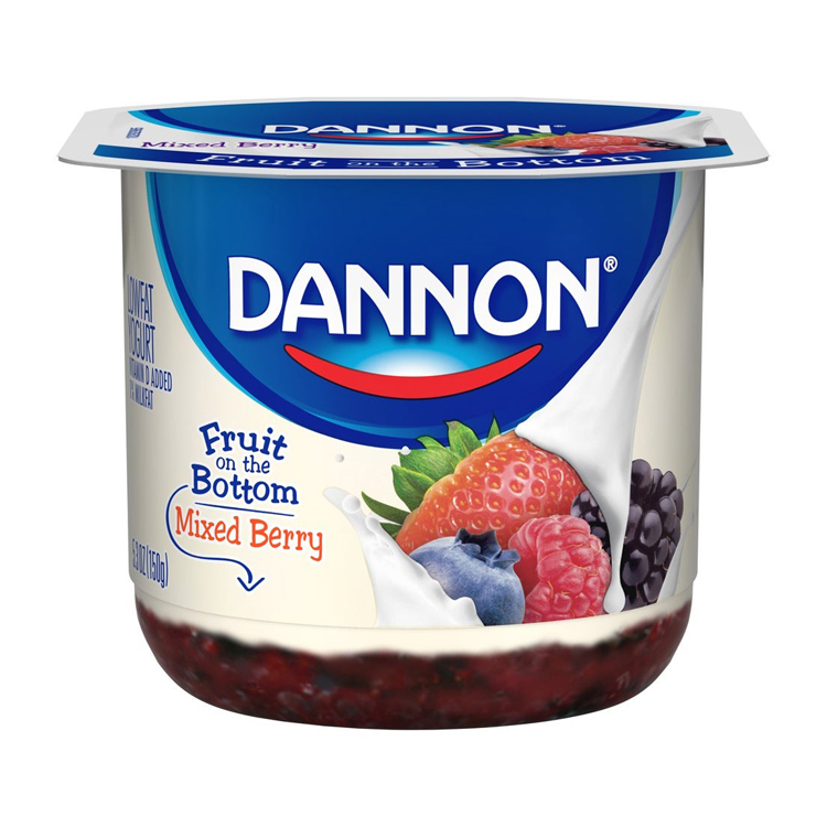 Йогурт Dannon с различными вкусами и вариантами упаковки доступен для оптовой торговли