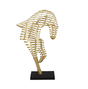 Décoration d'intérieur, ornement en métal, objet décoratif créatif pour table, sculpture de table finition or, art minimaliste, luxe abstrait - Product Image 2