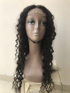 Perruque de cheveux humains vierges péruviens, trame de Machine, couleur noire naturelle, 28 pouces, Transparent et HD, Loose Deep 4x4 Closure, vente en gros - Product Image 2