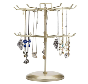 Espace de bijoux organisé avec un support d'affichage en métal de qualité supérieure, parfait pour la vente au détail et à la maison, disponible au prix de gros - Product Image 4