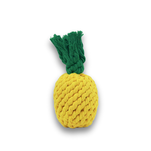 Jouet pour chien en corde d'ananas miniature fait à la main, jouet interactif pour animaux de compagnie pour l'entretenement canin - Product Image 1