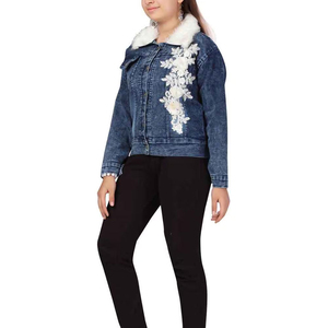 High Quality Women's Winter Denim Jacket with Custom Design Logo Breathable Cotton Fabric Customizable Sizes & Colors - Product Image 3