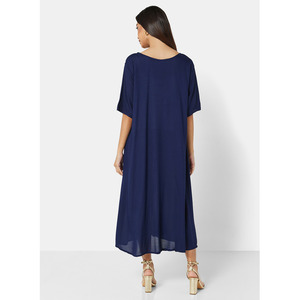ÚLTIMO VESTIDO DE KAFTAN JALABIYA ÁRABE CON ESTAMPADO CORTO DE COLOR VISCOSA SUAVE CON ESTILO FRONTAL - Product Image 2