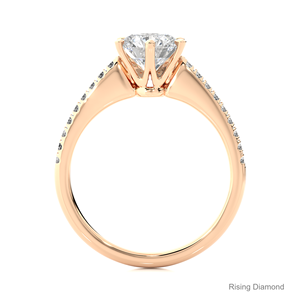 แหวนเพชร CVD สำหรับผู้หญิงของขวัญงานหมั้นและงานครบรอบปี1.3 CT ทรงกลมสำหรับผู้หญิง - Product Image 6