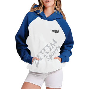 Sudadera con capucha extragrande de moda para mujer, jersey de manga larga, diseño forrado superior, técnicas impresas para la temporada Otoño Invierno, logotipo frontal - Product Image 1