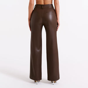 กางเกงเอวกลางหนังแท้เอวต่ำของผู้หญิงเอวต่ำแบบลำลองคุณภาพระดับพรีเมียมออกแบบเฉพาะสำหรับฤดูหนาวระบายอากาศสไตล์ล่าสุด - Product Image 2