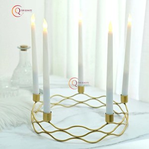 Portavelas decorativo elegante hecho de soporte de Metal, tarro de vela único, portavelas moderno de Navidad y cualquier festival - Product Image 6