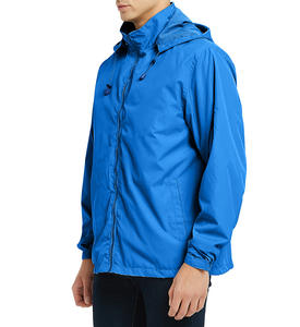 Veste imperméable fine de haute qualité, multicolores, col montant, coupe-vent avec capuche, simple, en toile enduite - Product Image 5